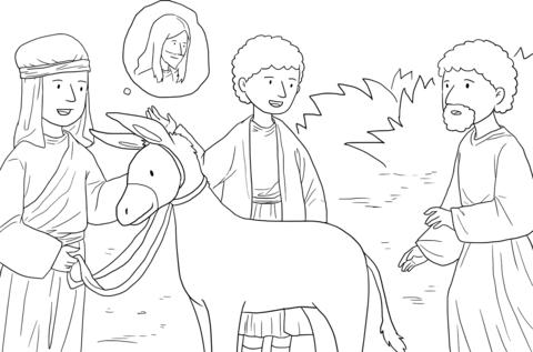 Luke 19 32 34 Triumphal Entry Coloring Page